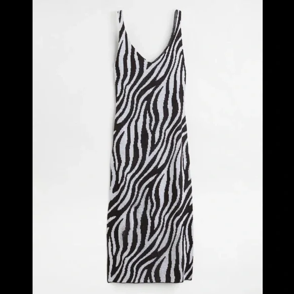 H&M | Zebra Print Knit Dress - Picture 2 of 10